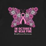 Breast Cancer Awareness Butterfly T-Shirt - Image 5