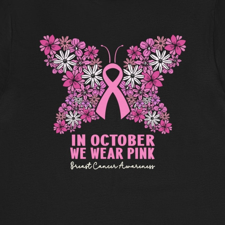 10881089857312055784_2048 Breast Cancer Awareness Butterfly T-Shirt - Image 5
