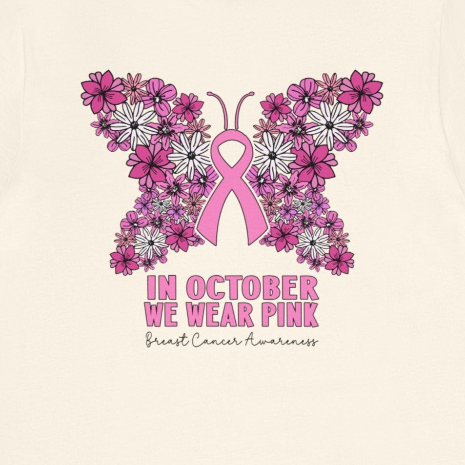 11976924875056724356_2048 Breast Cancer Awareness Butterfly T-Shirt - Image 8