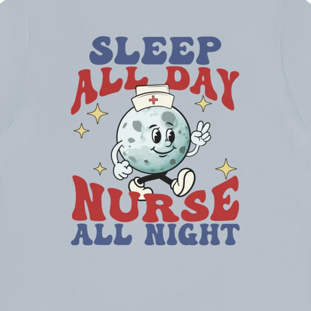 13495c1a5f93fade35dd6a3d7bbe80d8 Retro Nurse All Night Back Design T-Shirt - Image 7