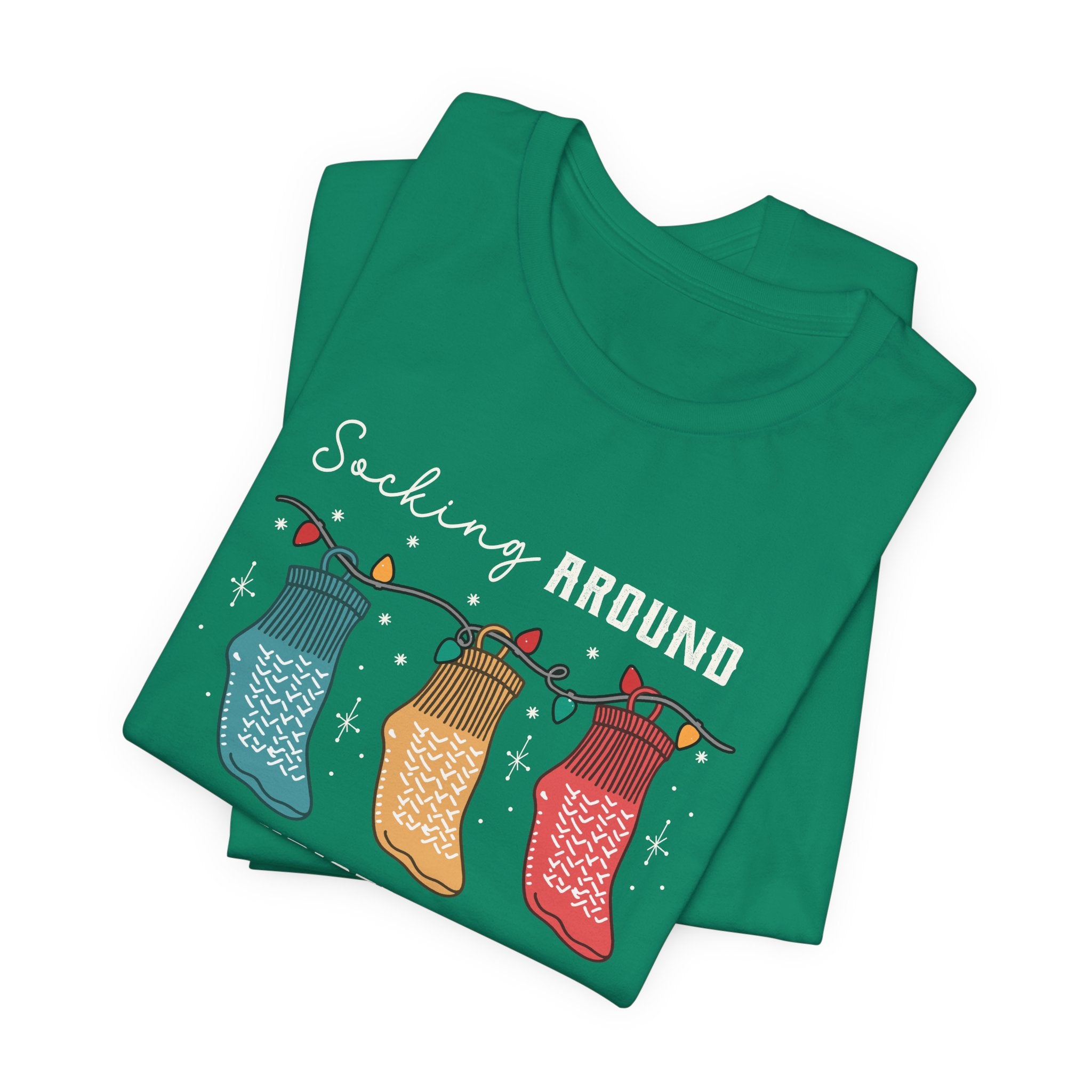 14436219931148770235_2048 Socking Around the Christmas Tree T-Shirt - Image 4