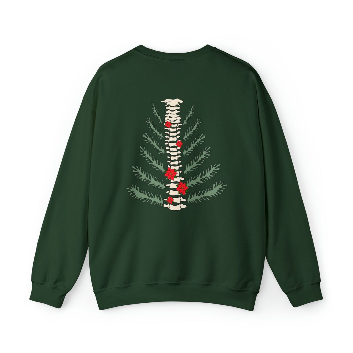 Christmas Tree Spine (Back Design) Sweatshirt - Image 4