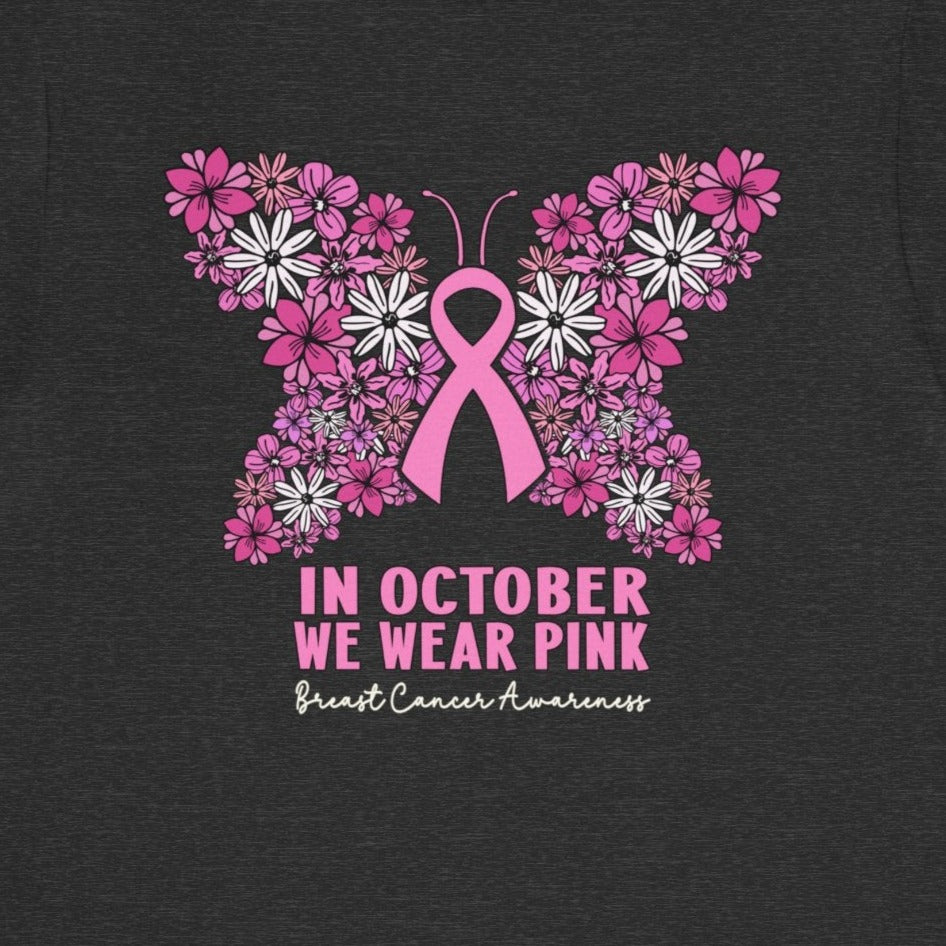 17112888056331797757_2048 Breast Cancer Awareness Butterfly T-Shirt - Image 6