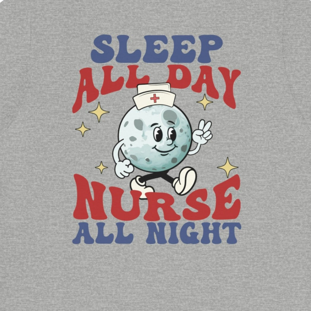 2cb25a09e02bfc87aa84f098596e25d5 Retro Nurse All Night Back Design T-Shirt - Image 8