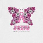 Breast Cancer Awareness Butterfly T-Shirt - Image 11