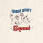 Night Shift July 4th Skeletons T-Shirt - Image 8