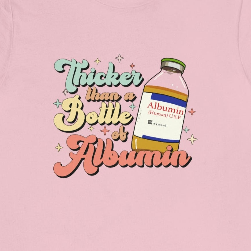 65d0abe561353ac3a969b0712e15f338 Retro Thicker Than a Bottle of Albumin T-Shirt - Image 7