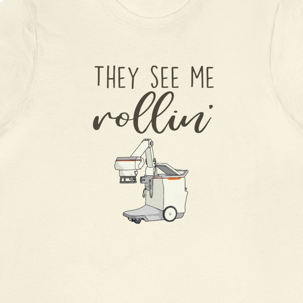 7a0bbedaa39fdcd1813fd280b44db4ae They See Me Rollin' Portable Xray T-Shirt - Image 7