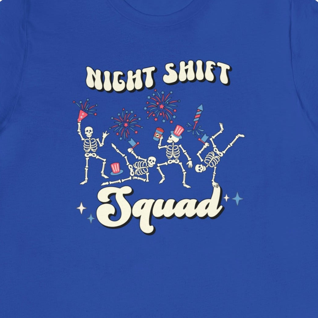 81a65a538e4acbc7b99edf4fff6e10dd Night Shift July 4th Skeletons T-Shirt - Image 10