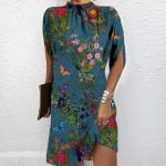 Special Print Short Sleeve Mini Dress - Image 2