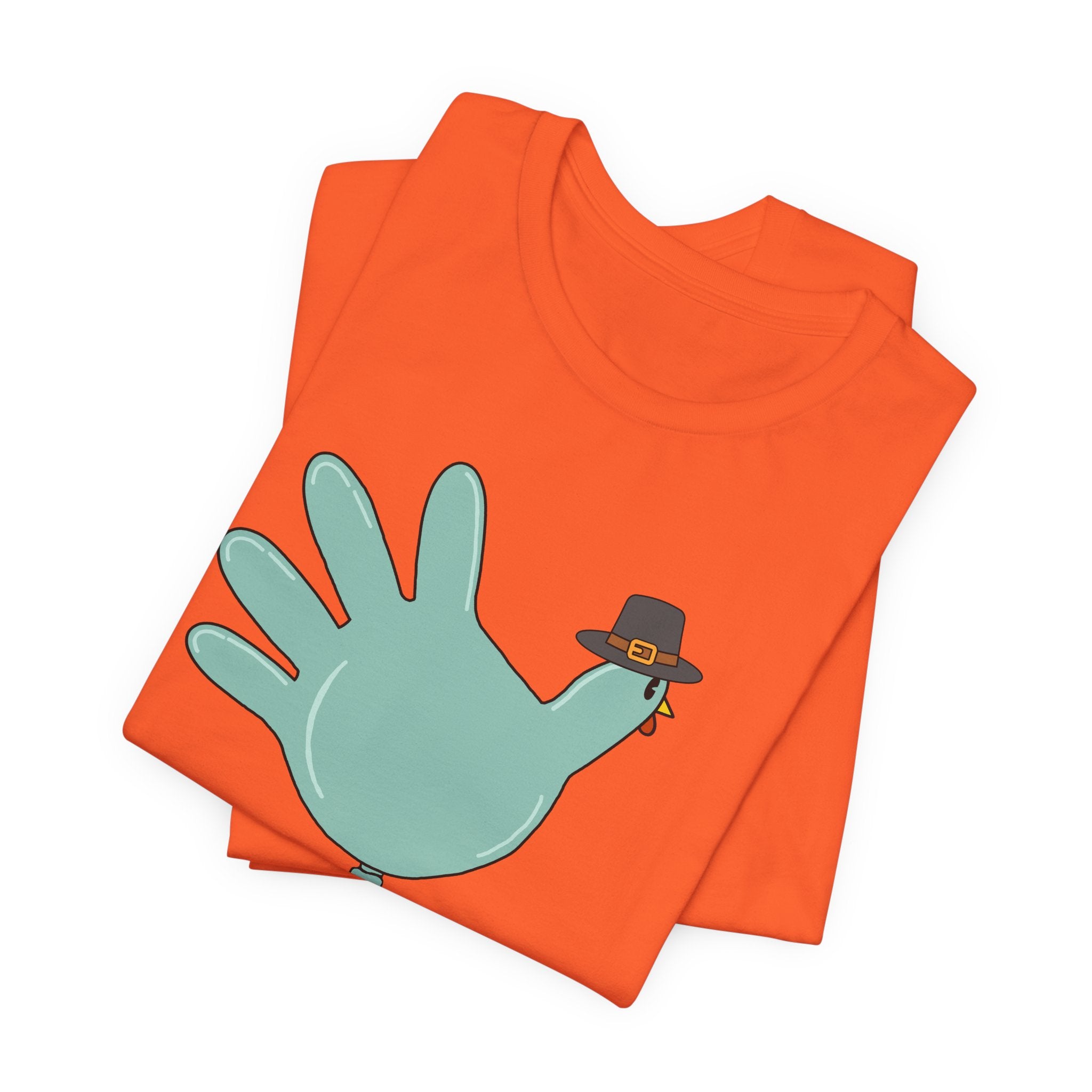 929413097698683399_2048 Turkey Glove with Pilgrim Hat T-Shirt - Image 5