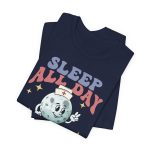 Retro Nurse All Night T-Shirt - Image 8
