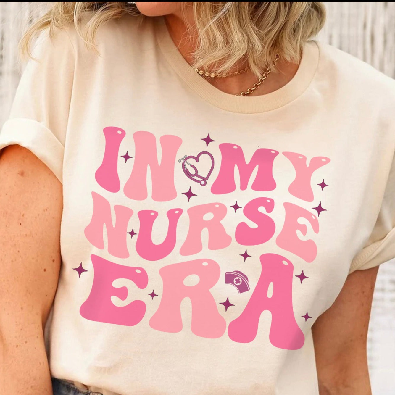 RETROnurseeracolors1_281e2e4f-a995-4e13-9771-a1323343564d In My Nurse Era T-Shirt - Image 6