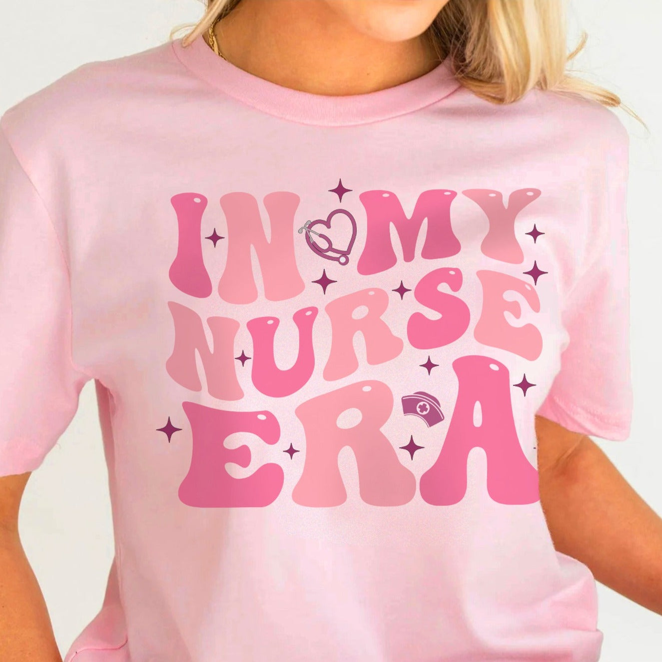 RETROnurseeracolors3_864534cf-6da0-42e4-b69b-9f4d2fe06cd2 In My Nurse Era T-Shirt - Image 11