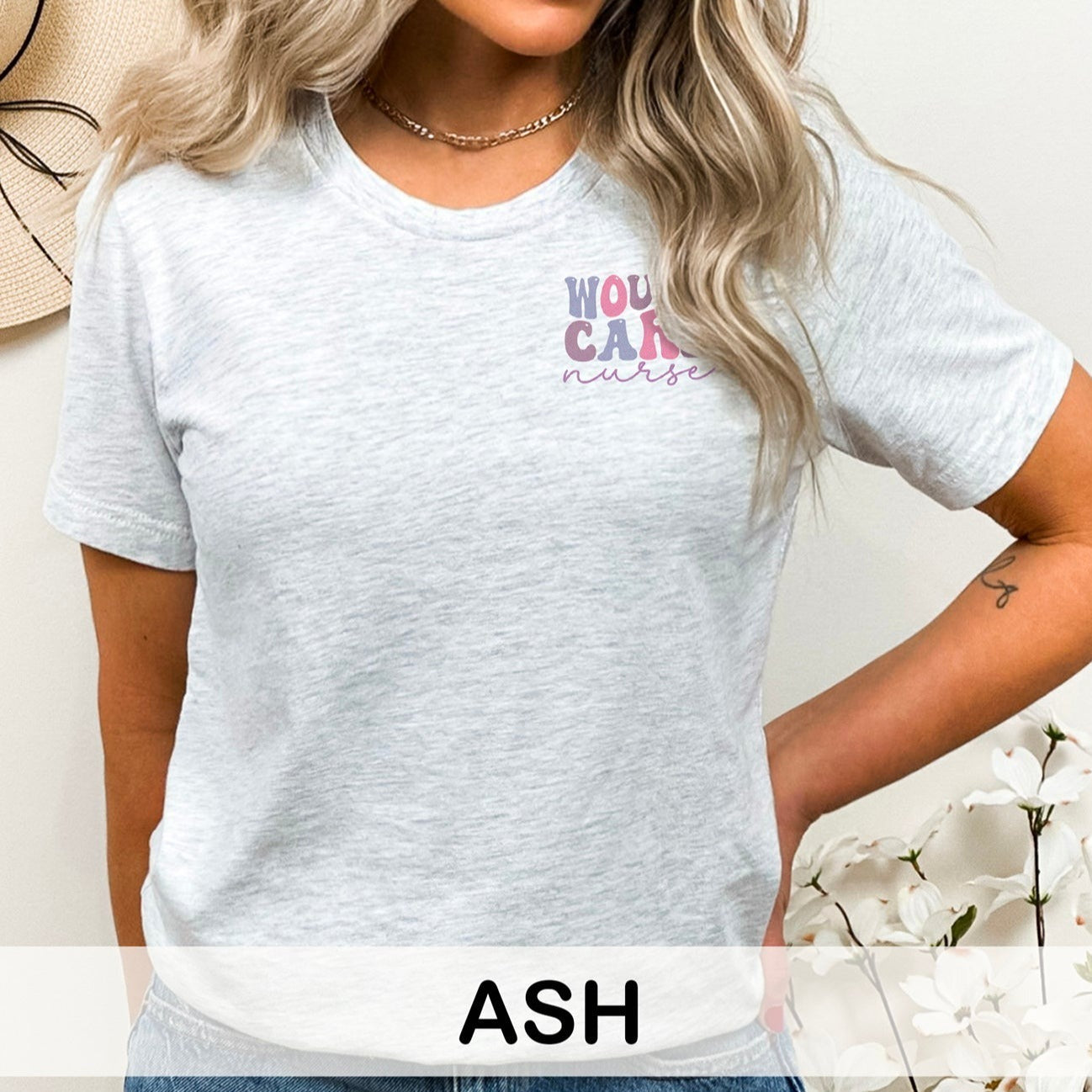 RETROwoundcarenursecolors_e50edaed-d6a3-44ac-85e4-99ed0da1d790 It's a Beautiful Day to Heal Wounds (Back Design) T-Shirt - Image 6