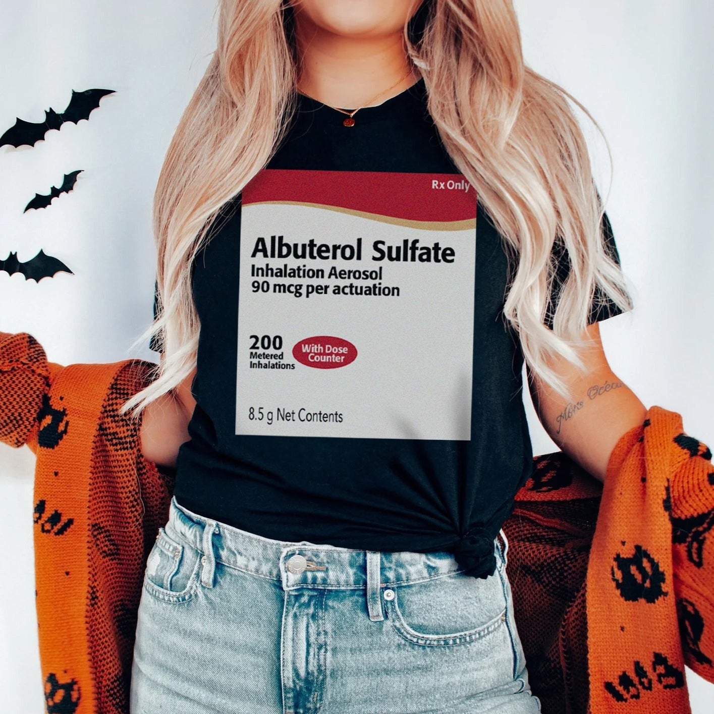 albuterolcostumeblack Albuterol Label T-Shirt - Image 4