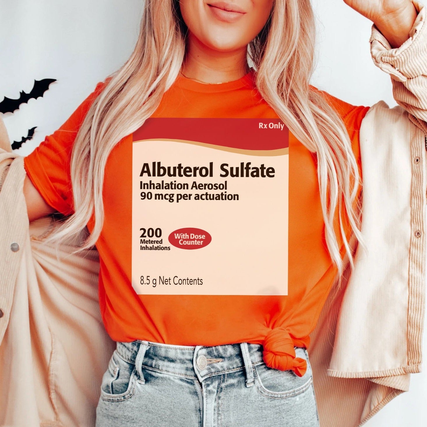 albuterolcostumeorange Albuterol Label T-Shirt - Image 2