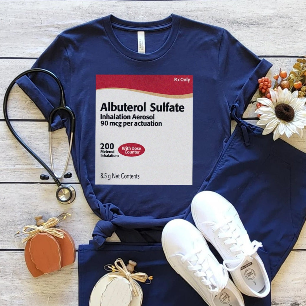 albuterollabelcostumenavy Albuterol Label T-Shirt - Image 3