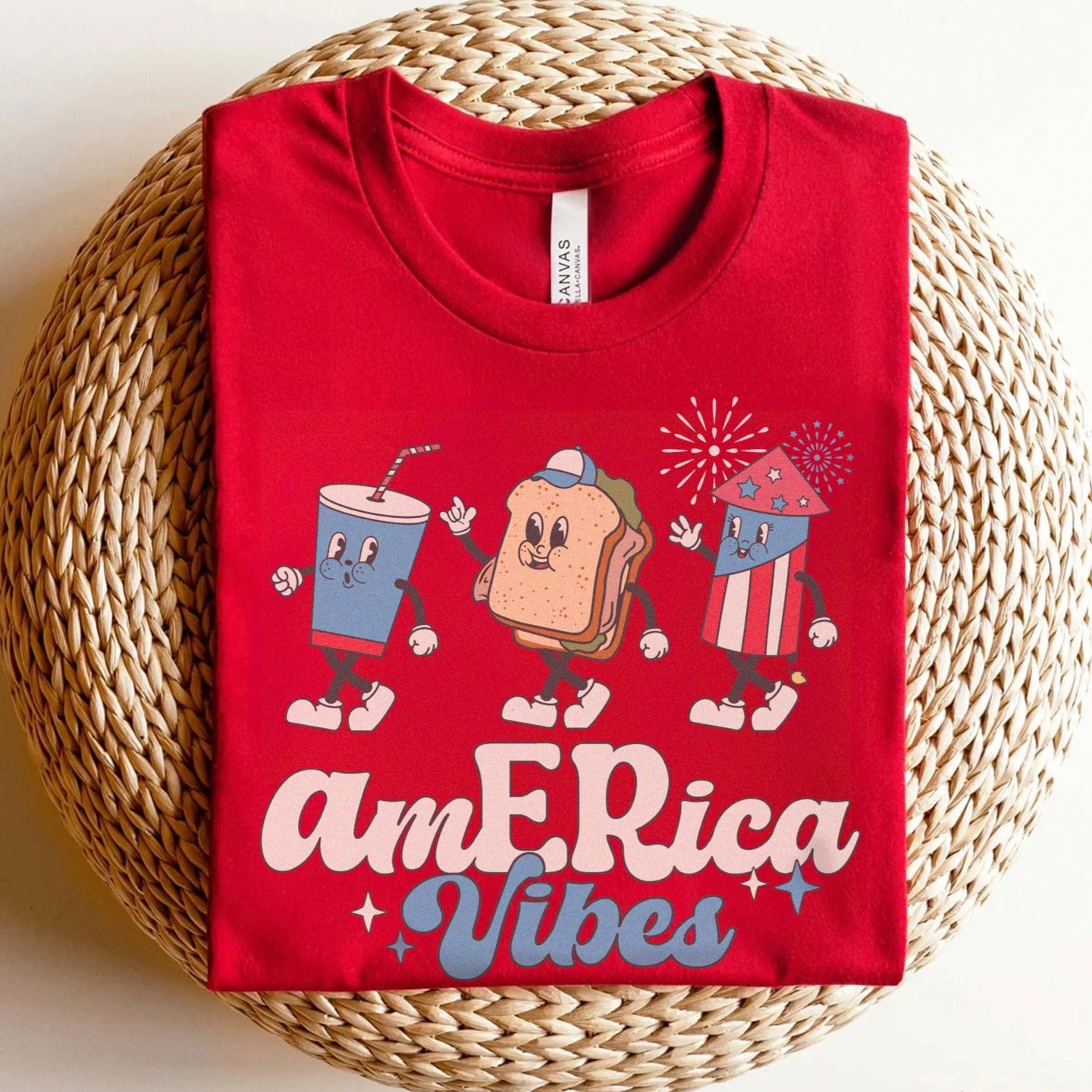 amERicavibesred AmERica Vibes T-Shirt - Image 3