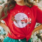 Ambulance Christmas Sleigh T-Shirt - Image 3