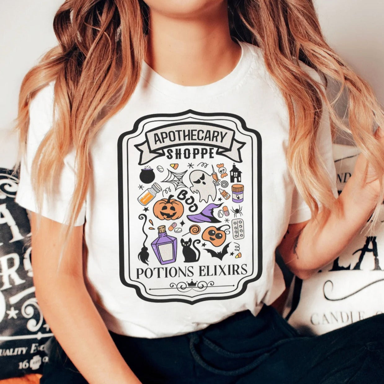 apothecaryshoppewhite Apothecary Shoppe T-Shirt - Image 5