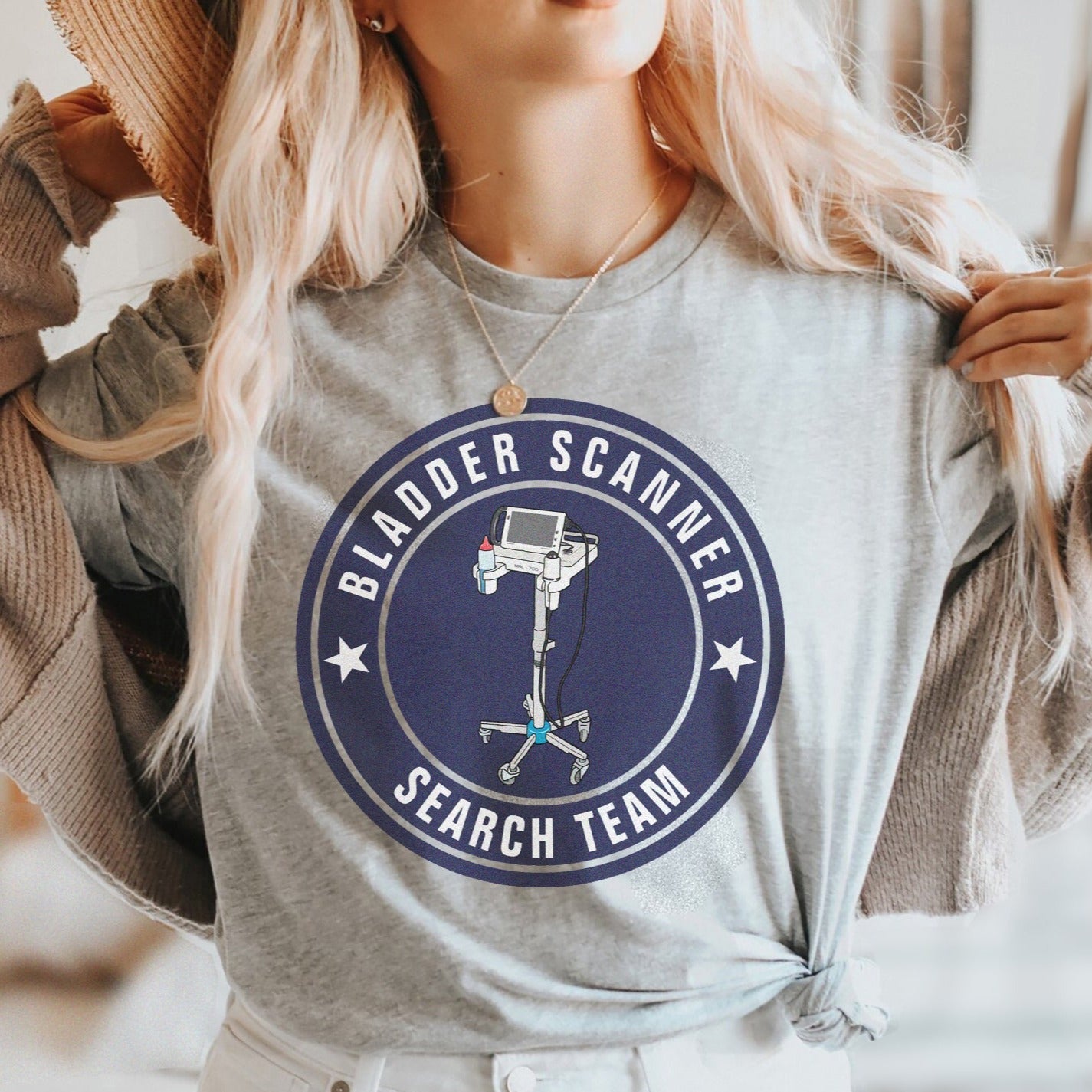bladderscannergray Bladder Scanner Search Team T-Shirt - Image 1