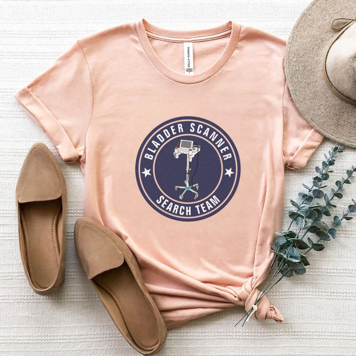 bladderscannerpeach Bladder Scanner Search Team T-Shirt - Image 8