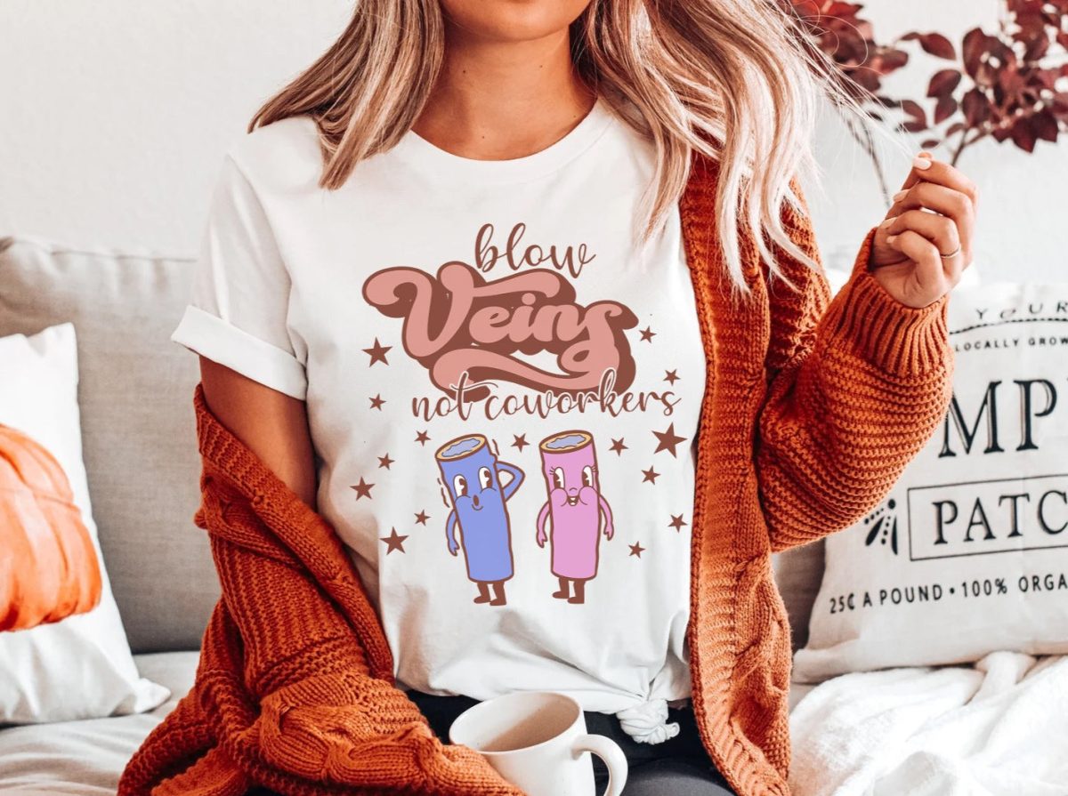 Blow Veins Not Coworkers T-Shirt - Image 1