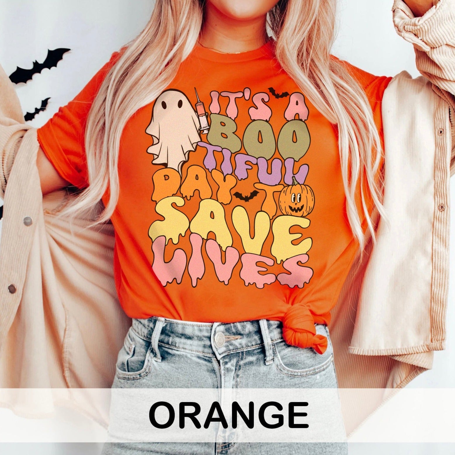 bootifuldaystosavelivescolors_7c3abe4d-877d-4538-9480-a08f2207e5bb It's a Bootiful Day to Save Lives T-Shirt - Image 8