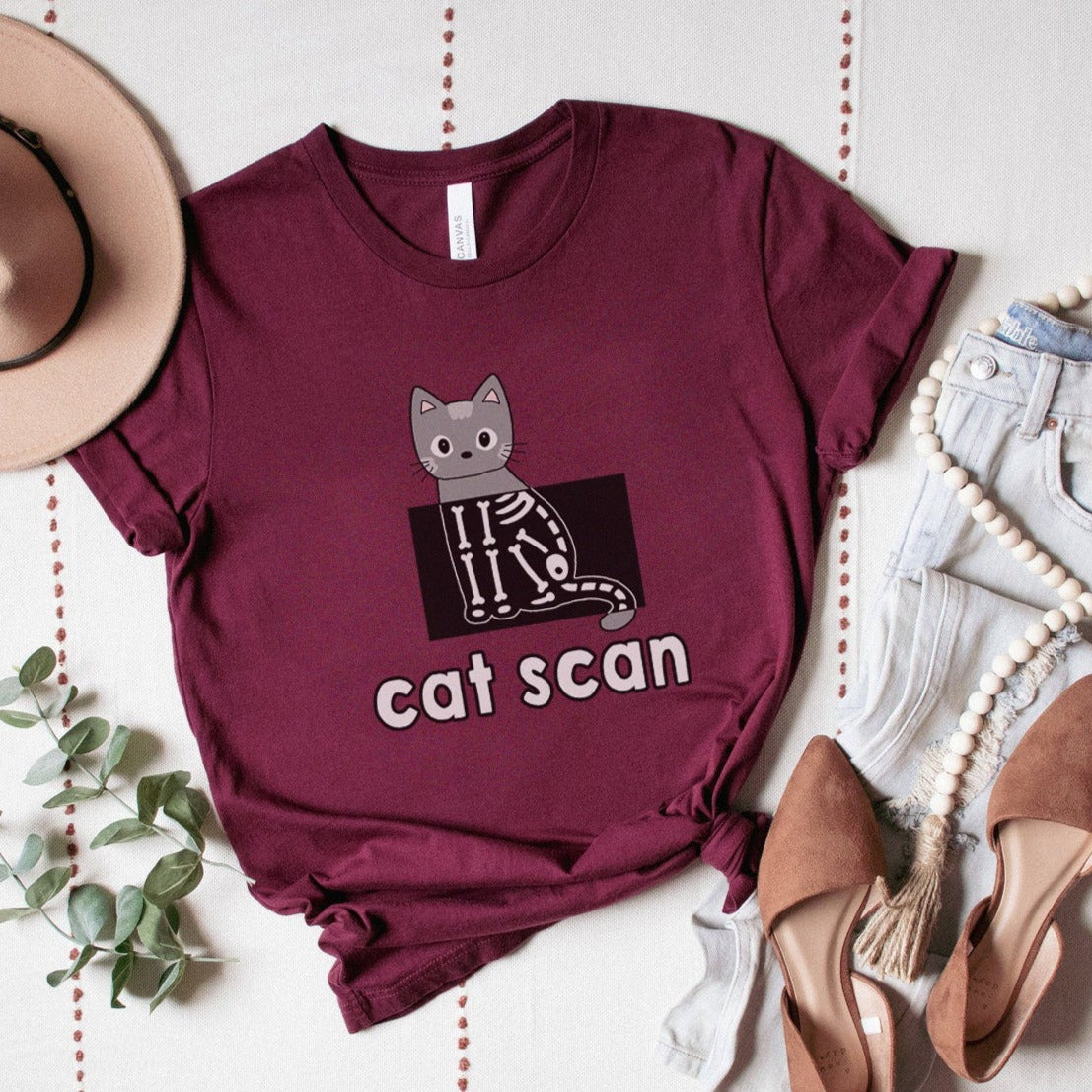 catscanmaroon Cat Scan T-Shirt - Image 7