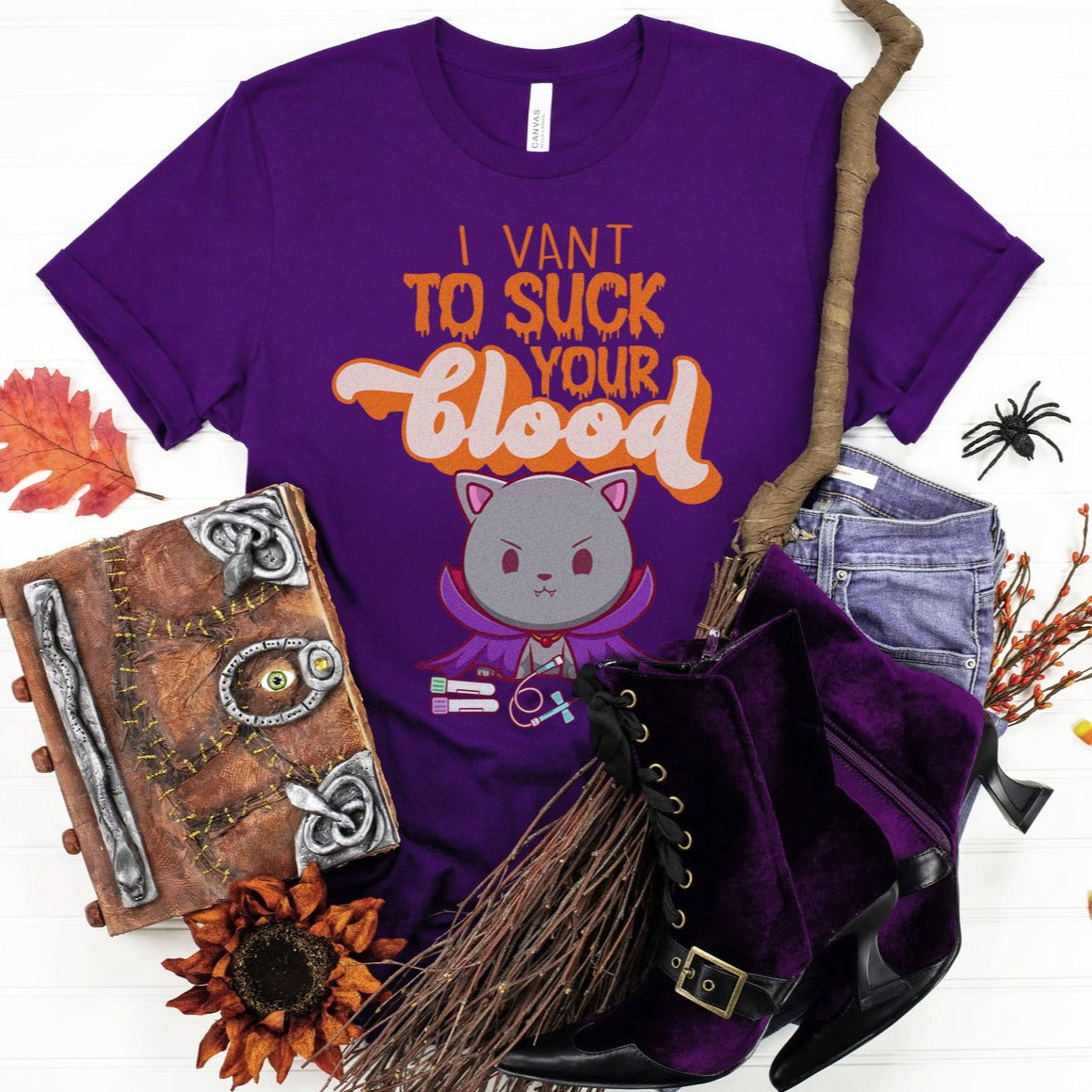 catvampirepurple Dracula Blood Draw T-Shirt - Image 8