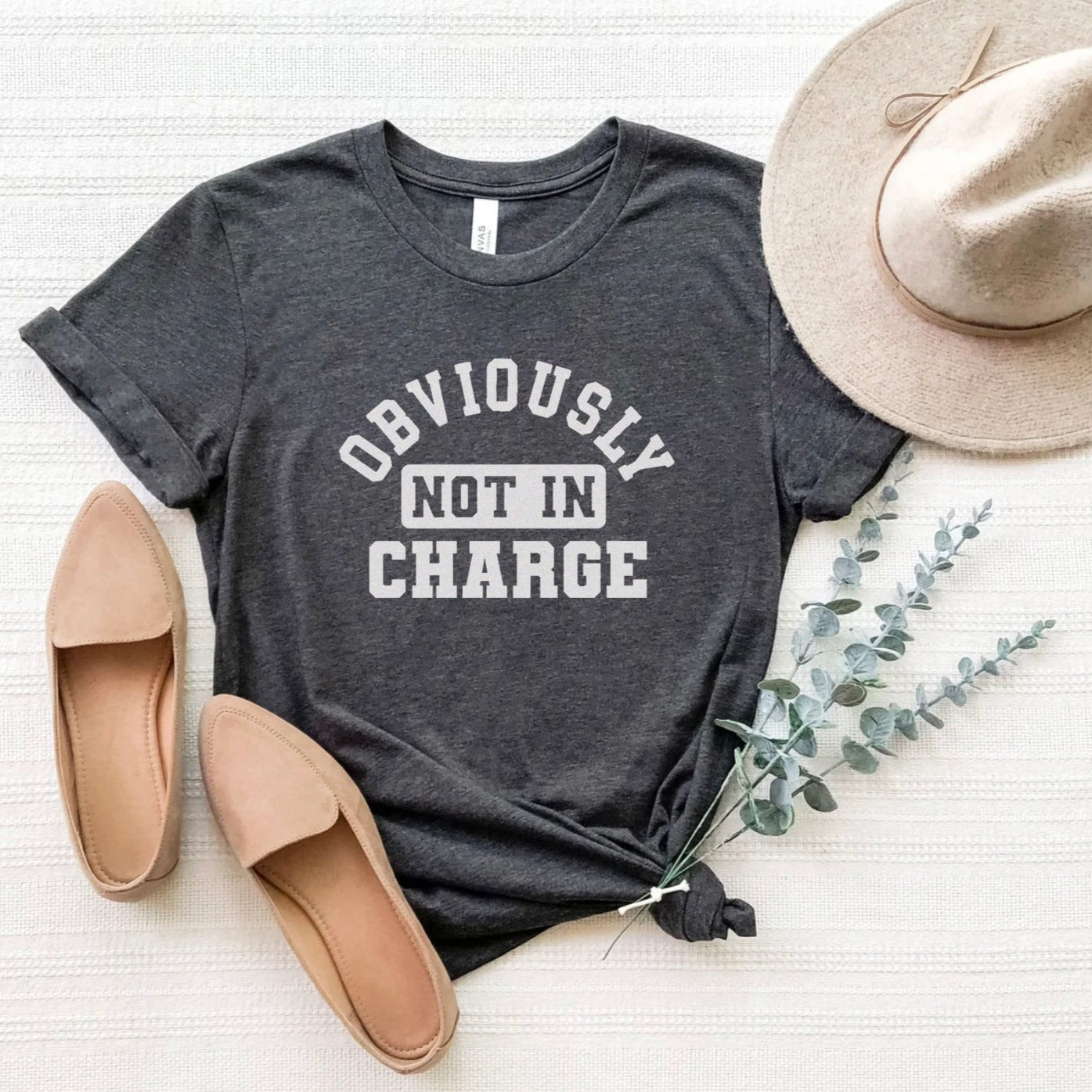 chargedgray Obviously Not in Charge T-Shirt - Image 8