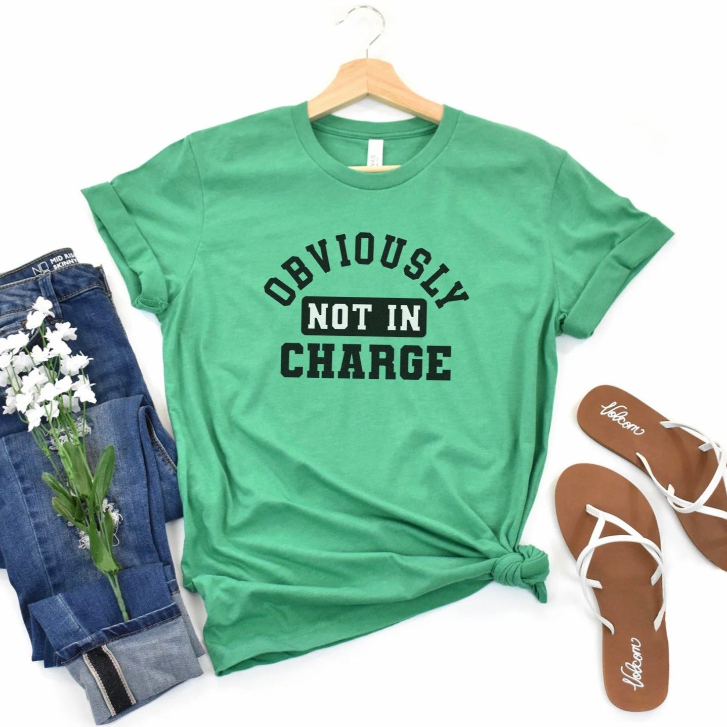 chargegreen Obviously Not in Charge T-Shirt - Image 5