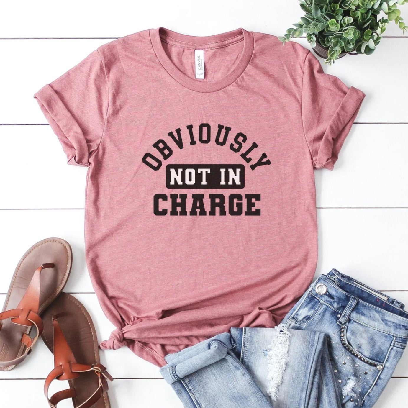 chargemauve Obviously Not in Charge T-Shirt - Image 4