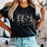 Christmas Nurse Skeletons T-Shirt - Image 3