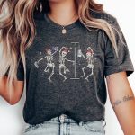 Christmas Nurse Skeletons T-Shirt - Image 7