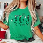 Christmas Nurse Skeletons T-Shirt - Image 2