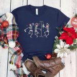 Christmas Nurse Skeletons T-Shirt - Image 5