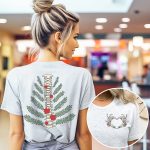 Christmas Tree Spine (Back Design) T-Shirt - Image 2