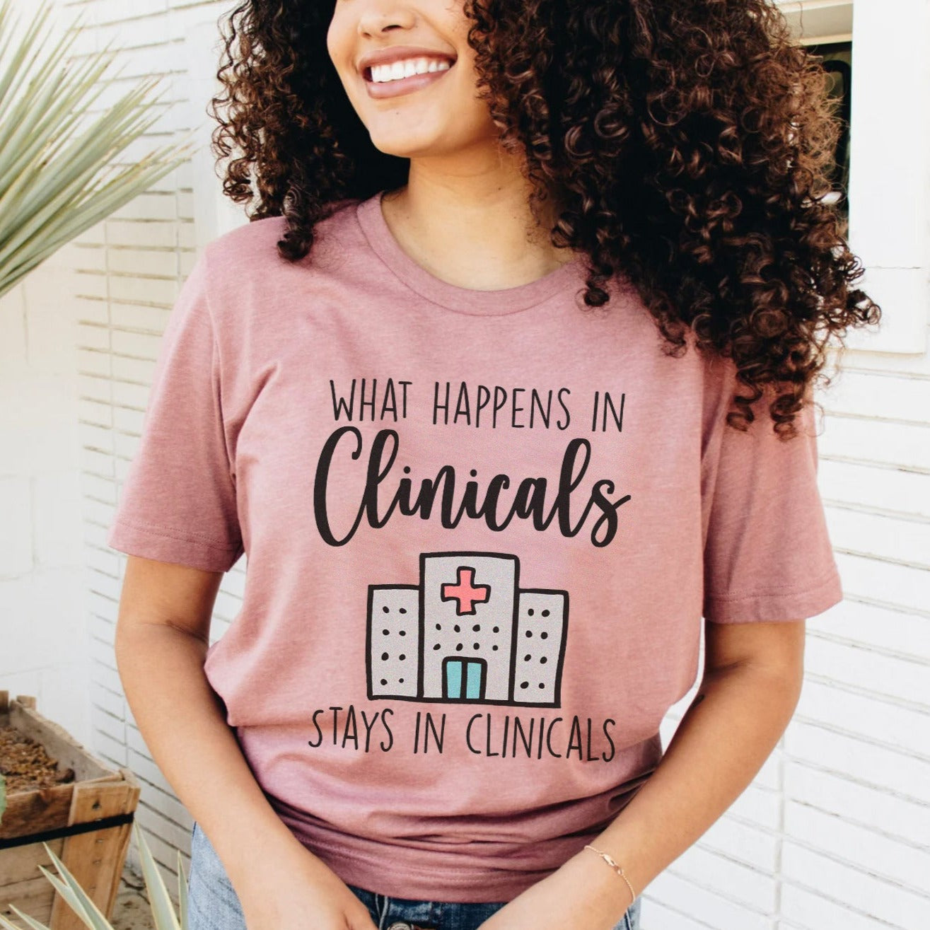 clinicalsmauve What Happens in Clinicals Stays In Clinicals T-Shirt - Image 1
