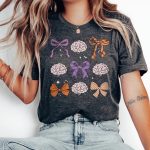 Bows & Brains Halloween T-Shirt - Image 4