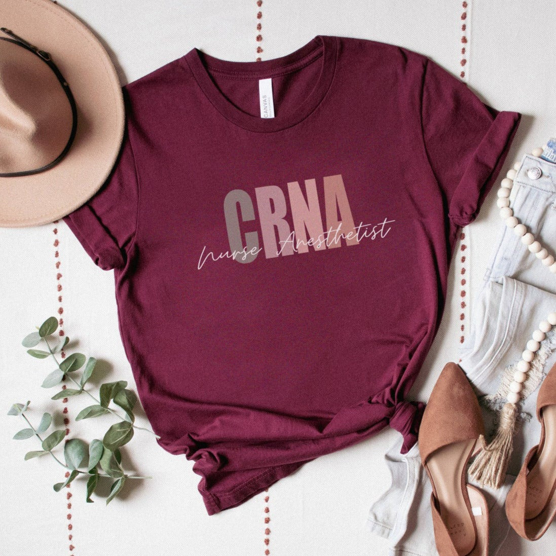 crnamaroon CRNA Nurse Anesthetist T-Shirt - Image 5