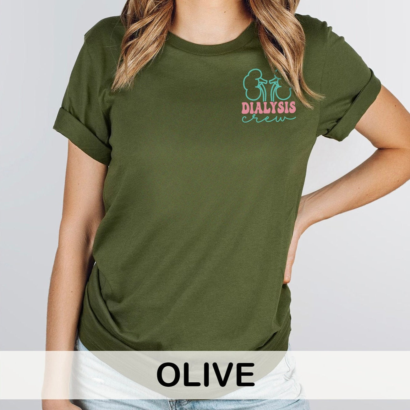 dialysiscrewcolors_6c6b9d90-16c4-4519-8419-3e51505e5cb8 Beautiful Day to Remove Toxins (with front text) T-Shirt - Image 6