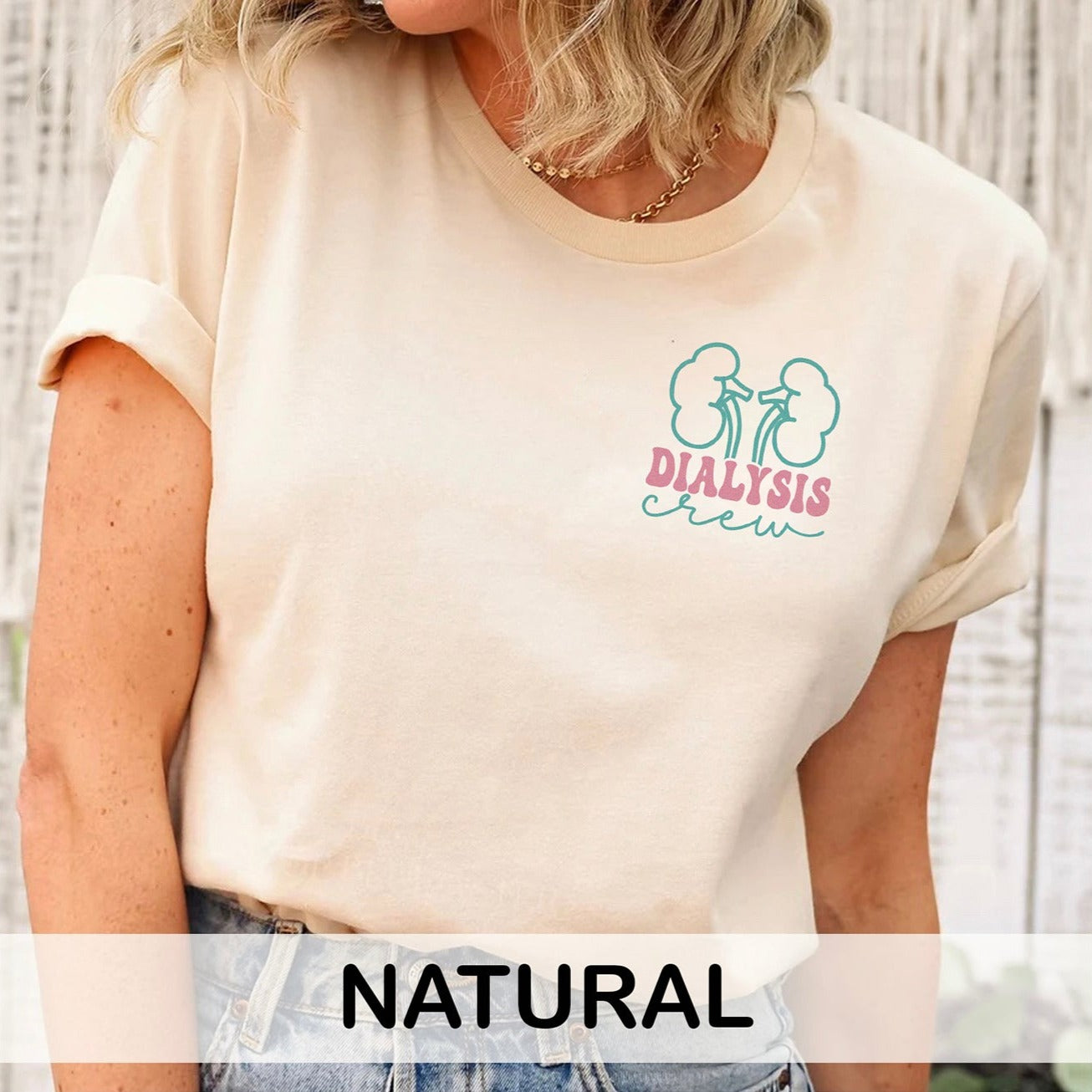 dialysiscrewcolors_b2bf438b-27f4-4c40-b3a9-29d9b20b874a Beautiful Day to Remove Toxins (with front text) T-Shirt - Image 5