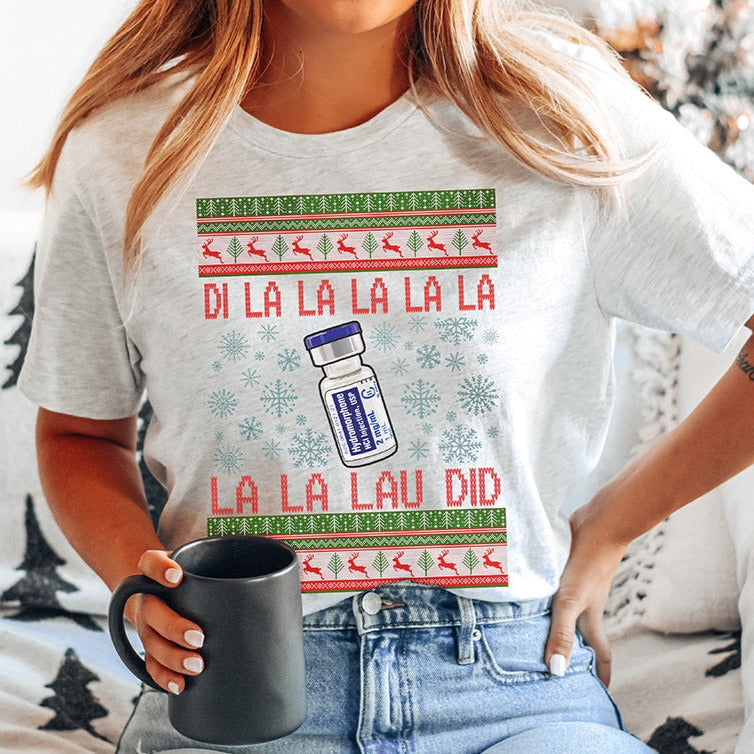 dilaudiduglyshirtash Dilaudid Ugly Christmas T-Shirt - Image 5