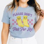 Don't Fall For Me Yellow Grippy Socks T-Shirt - Image 7