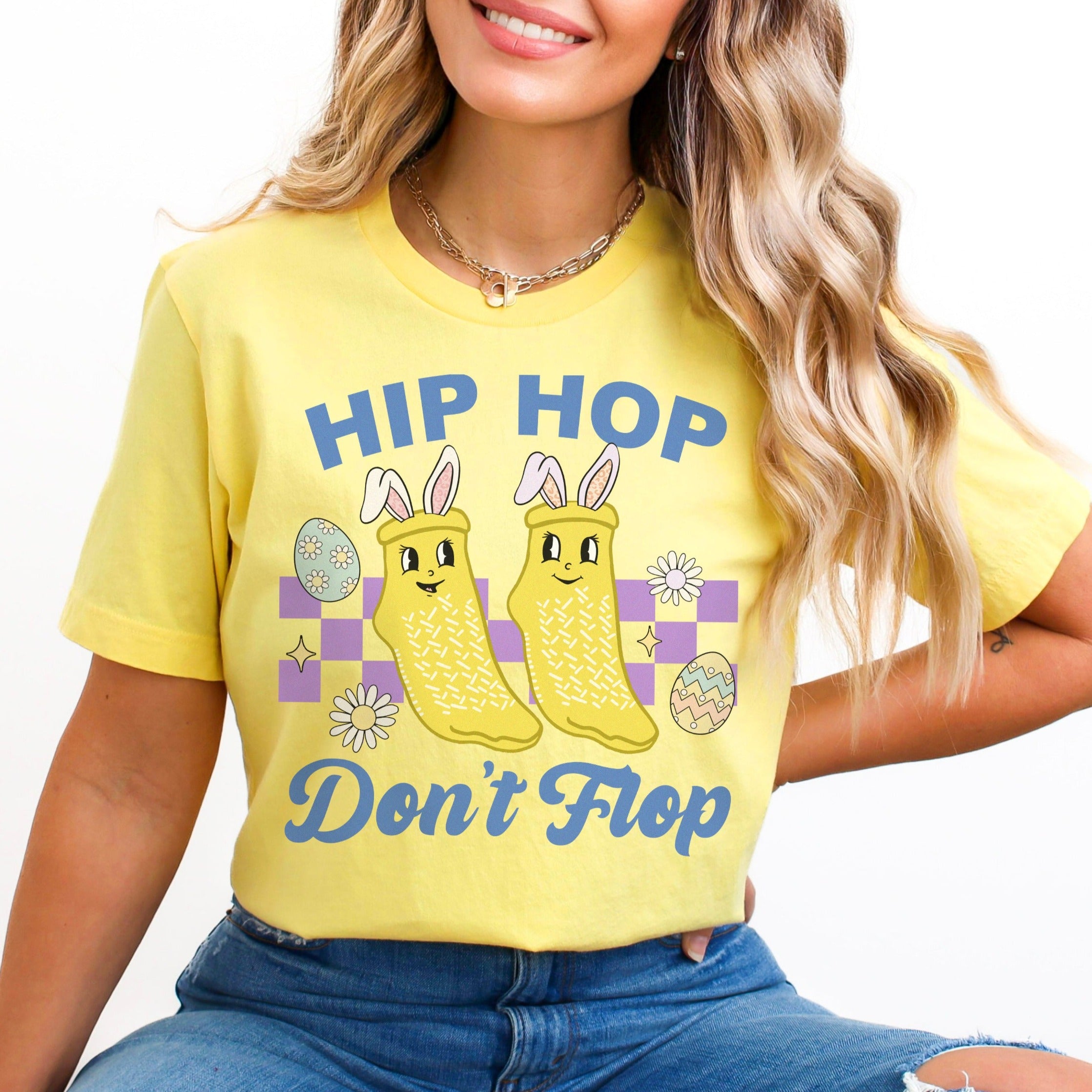 dontflopyellow Hip Hop Don't Flop T-Shirt - Image 3