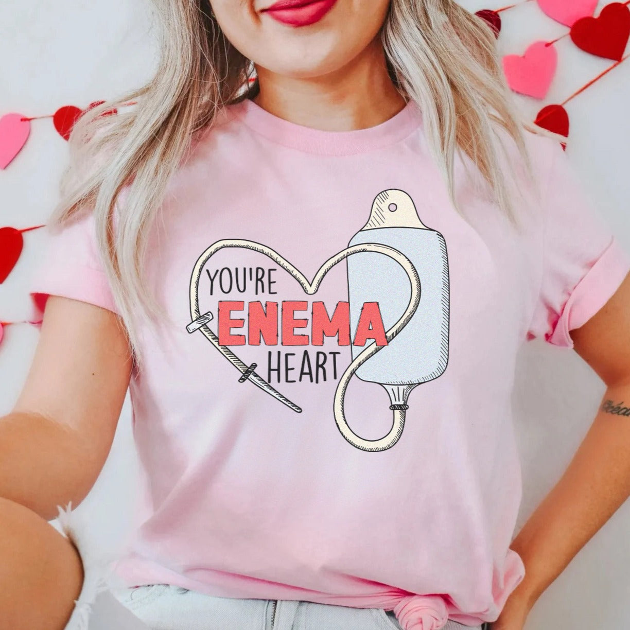 enemaheartpink You're Enema Heart T-Shirt - Image 9