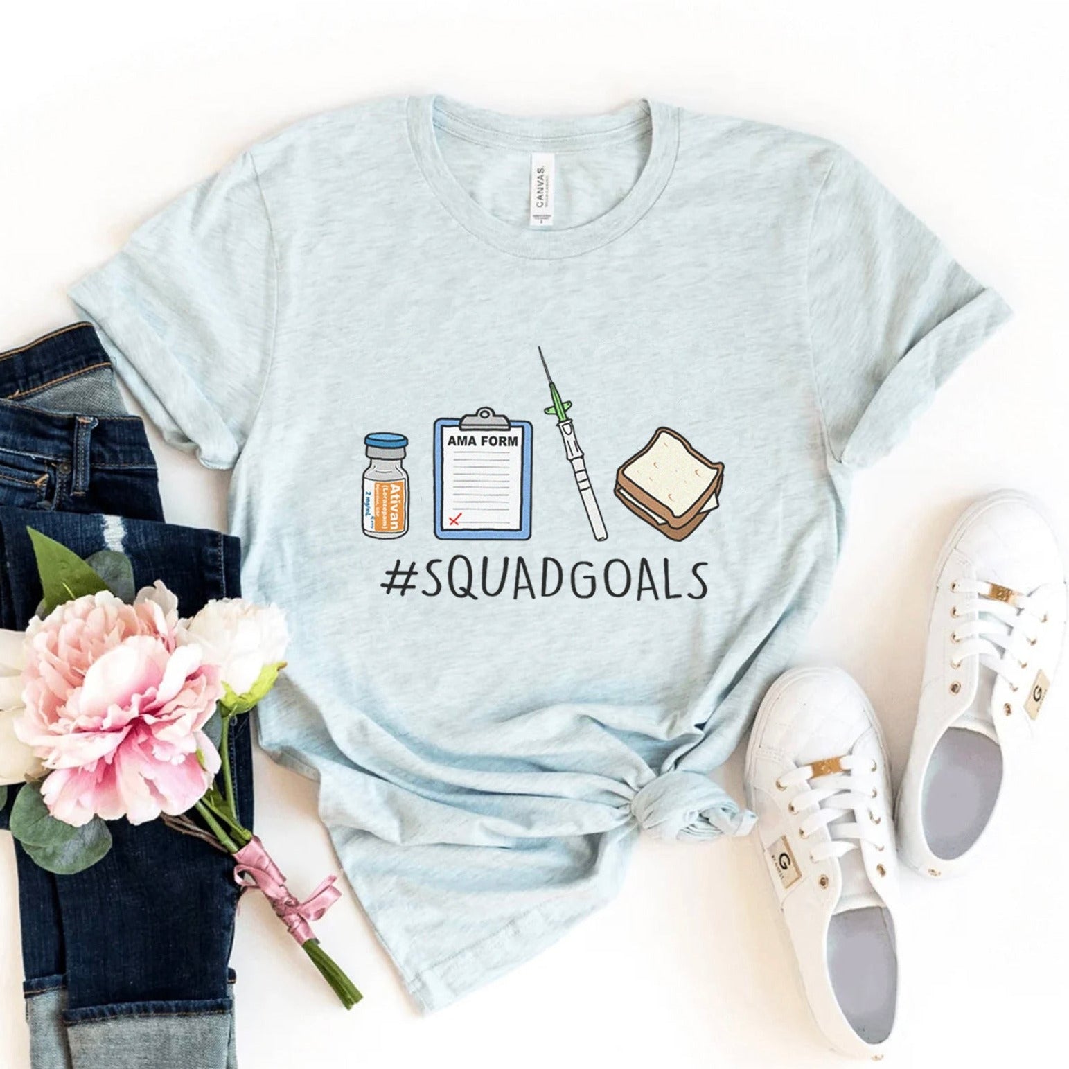 ersquadgoalsice ER Squad Goals T-Shirt - Image 5