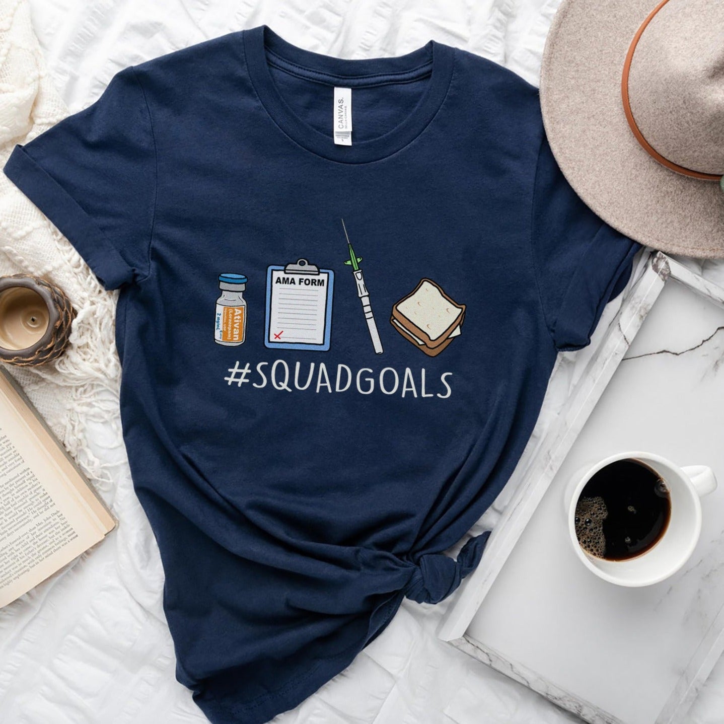 ersquadgoalsnavy ER Squad Goals T-Shirt - Image 7